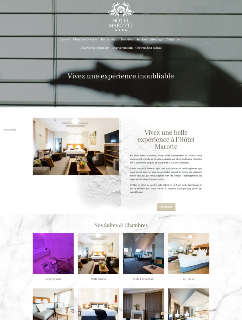 hotel marotte site web cercle carre
