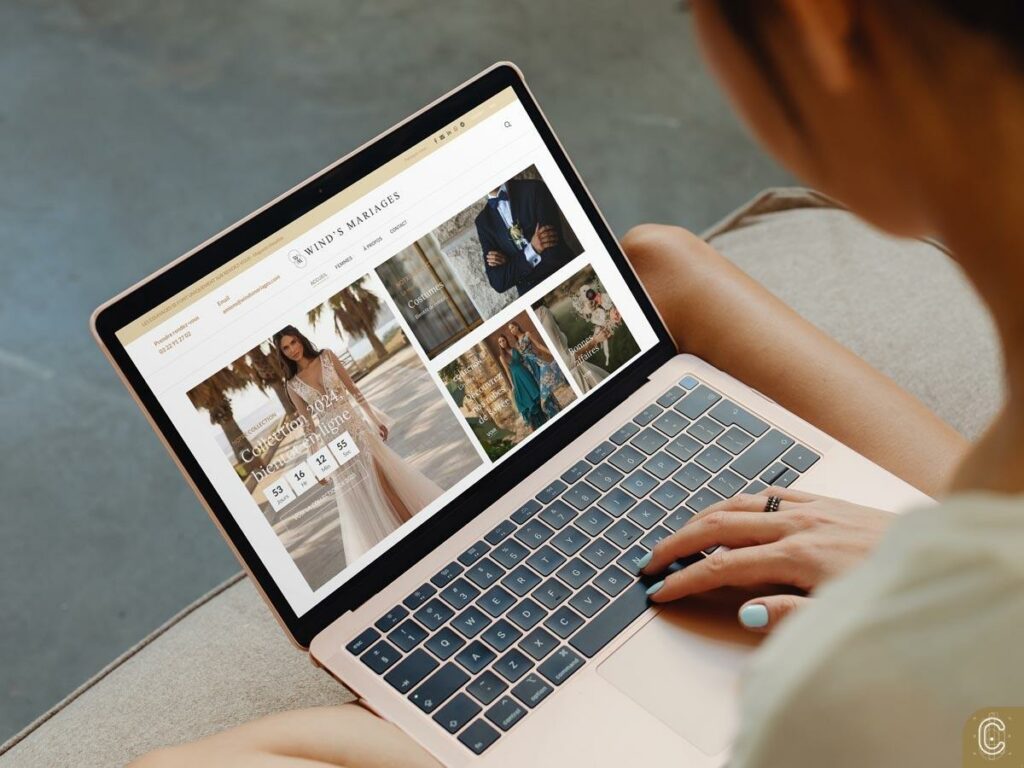 Page d'accueil du site de Wind's Mariages